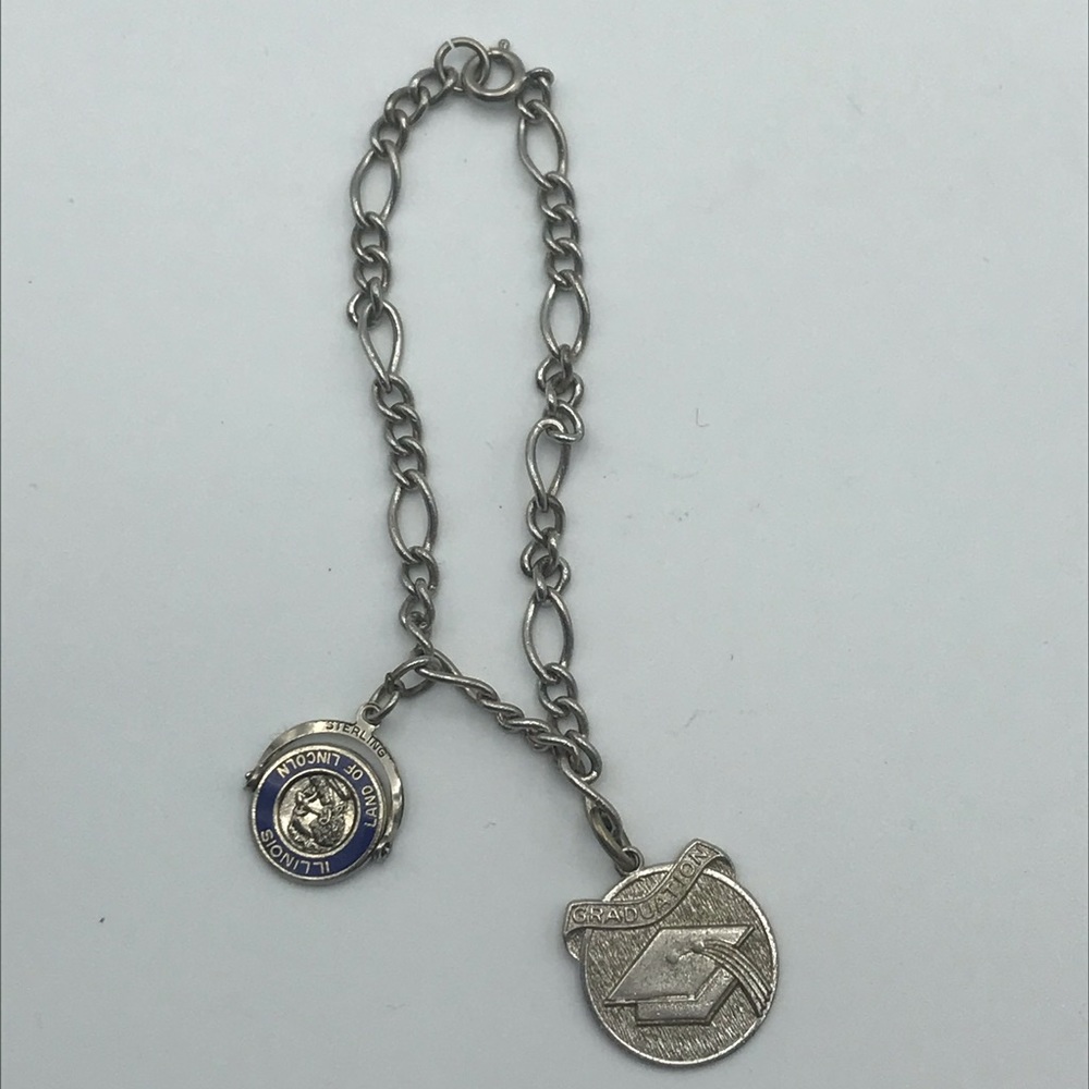 Graduation Sterling Silver Charm Illinois